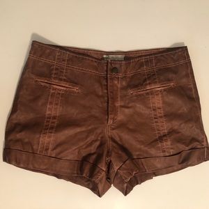 Free People Brown Shorts p-leather